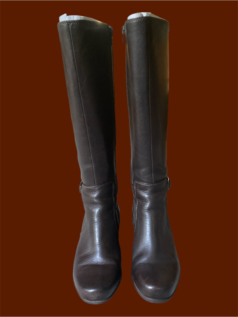 Clarks Women’s Rosalyn Elise Dark Brown Knee High Boots 7.5M NWOB